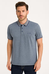 Men’s gray double shade polo Tee